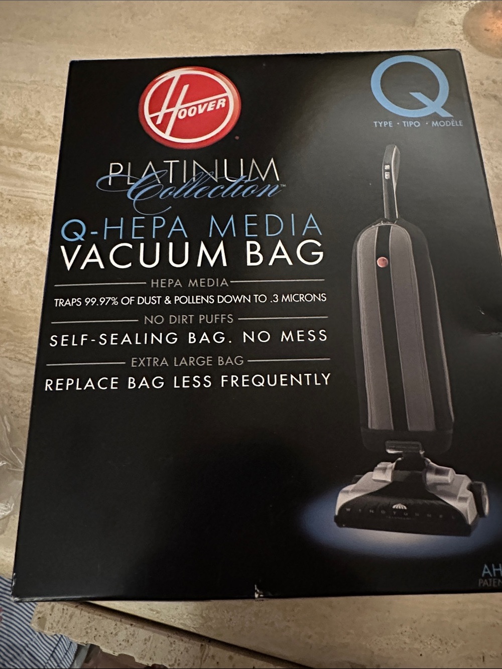 Hoover Platinum Collection Q-HEPA Media Vacuum Bag - 2 Sets of 2- Total of 4